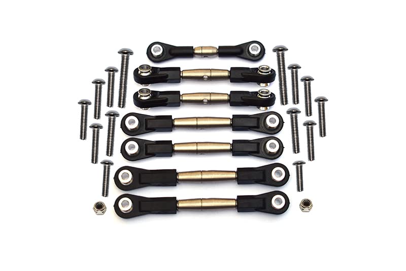 GPM for Tamiya TT02B Tuning Teile Spring Steel Turnbuckle with Plastic Ends - 7 Pcs Set