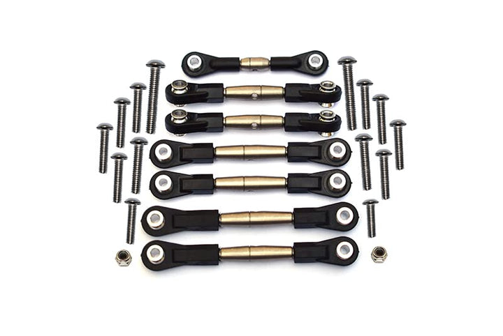 GPM for Tamiya TT02B Tuning Teile Spring Steel Turnbuckle with Plastic Ends - 7 Pcs Set