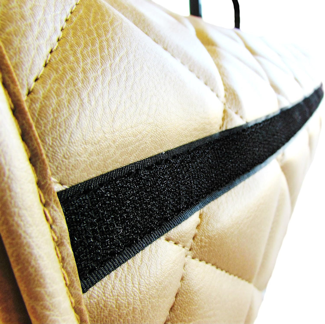 Universale Autotasche, luxuriös &amp; funktional, aus Öko-Leder, Kofferraum-Organizer, Beige, Braun