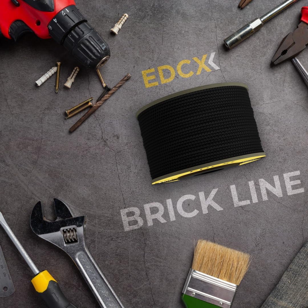 EdcX Maurerschnur ⌀1,7 mm | 50m, 100m und 300m | Nylon | Ziegellinie, Bauschnur, Gartenarbeit, Mason