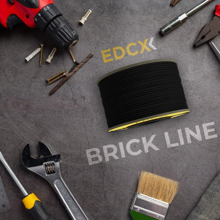 EdcX Maurerschnur ⌀1,7 mm | 50m, 100m und 300m | Nylon | Ziegellinie, Bauschnur, Gartenarbeit, Mason