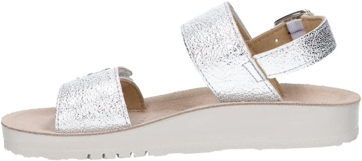 Geox Mädchen J Costarei Gi Sandals, 24 EU Silber