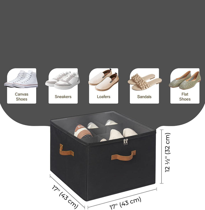 StorageWorks Schuh Organizer für Schrank, Schuhaufbewahrungsbox platzsparend für bis zu 16 Paar, Sch