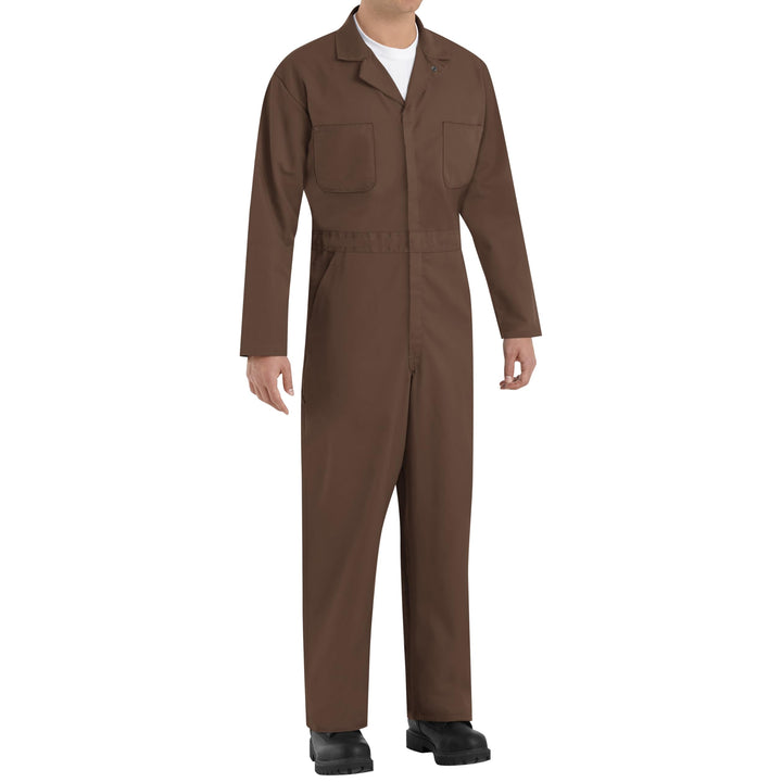 Red Kap Herren Twill Action Back Brusttaschen Arbeits-Overalls, 36 Braun