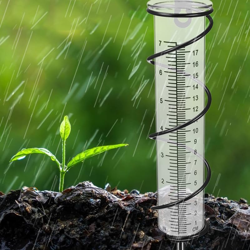 Mipcase Frostsichere Regenmesser-Röhren 2 Stück Glas Testrohre 8.3 Zoll Präzise Regenmengenmesser Mi
