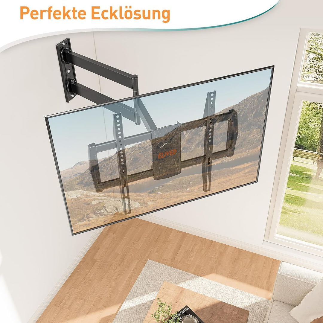 ELIVED 813 mm langer TV-Wandhalter mit langem Arm für die meisten 37-75 Zoll Fernseher, universeller