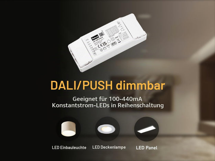 illuburg LED Trafo Dimmbar Dali Push 100mA - 440mA Konstantstrom 10W Flickerfree LED Netzteil Treibe
