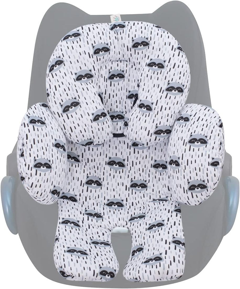 JYOKO Kids Sitzverkleinerer Antiallergikum Universal Baby 100% Baumwolle (Raccoon, Enthält eine Kopf