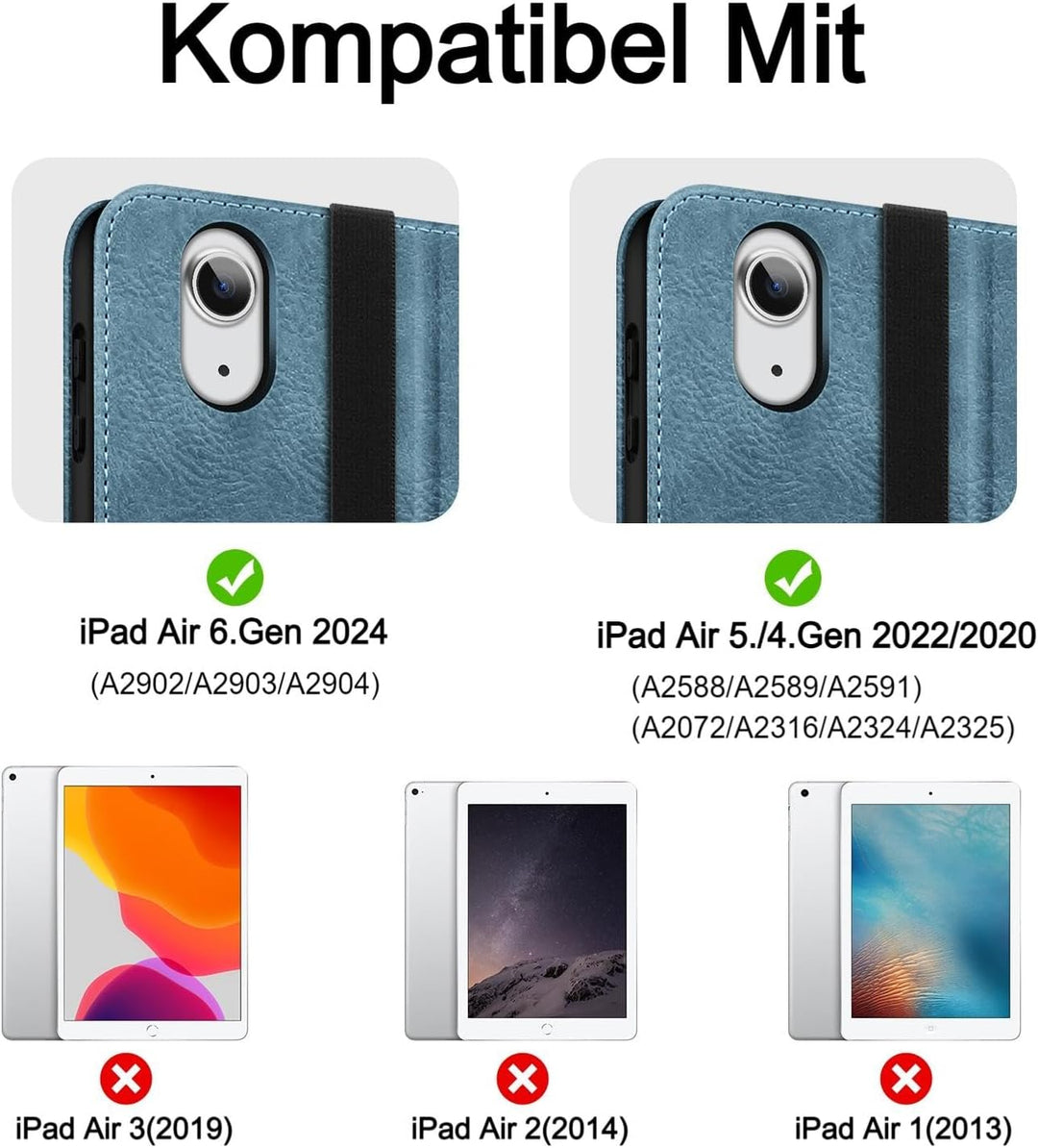 HOLIMET Hülle für iPad Air 5. Generation 2022/iPad Air 4. Generation 2020 10,9 Zoll mit Stifthalter,