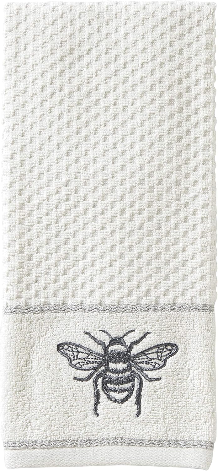 SKL Home Farmhouse Bee Handtuch-Set, Weiss, 16x25, Farmhouse Bee