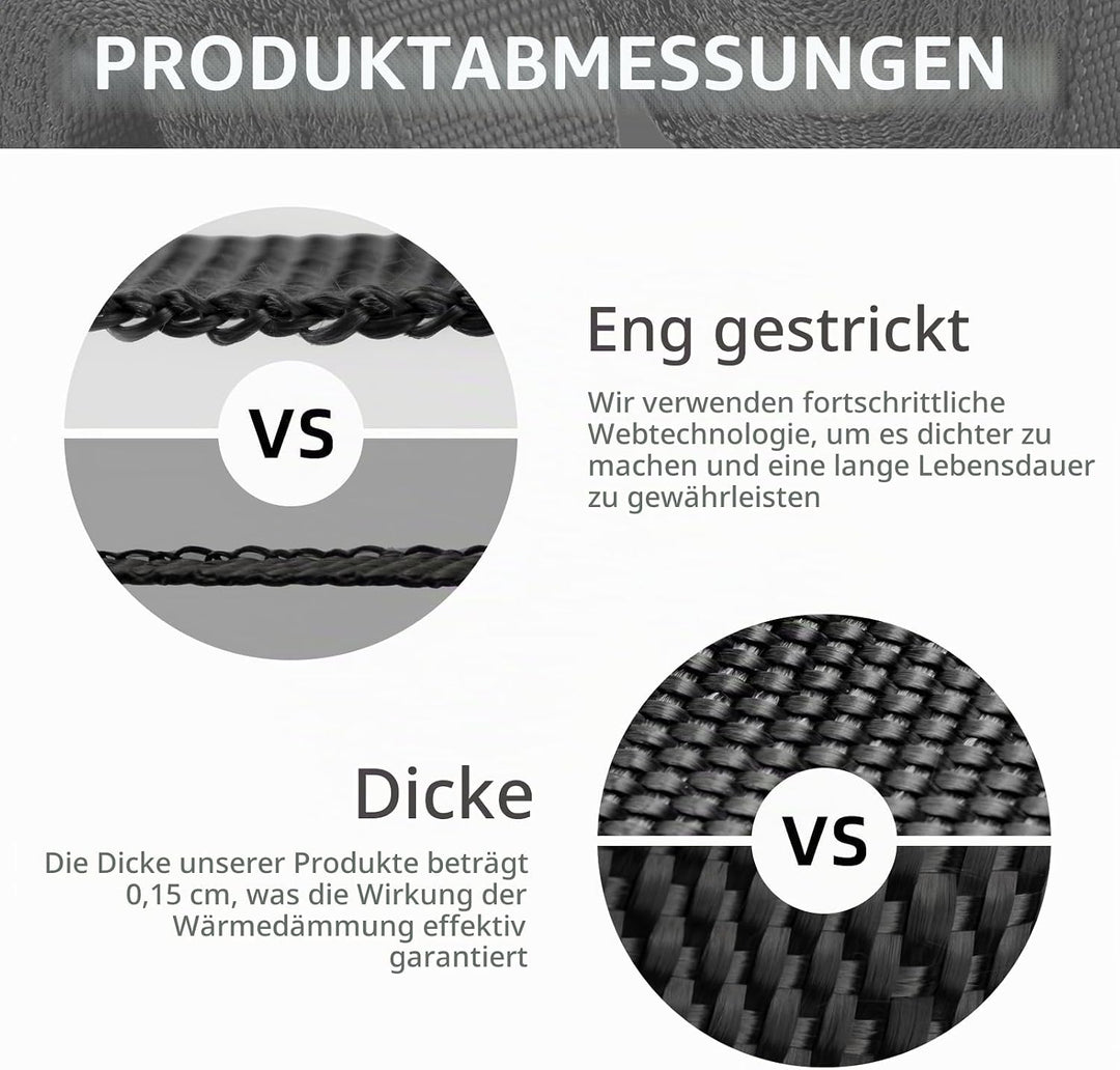 CARDI Auspuff Hitzeschutzband Schwarz 5CMx15M Dicke 2MM Basaltfaser Auspuffband mit 14PCS Edelstahl