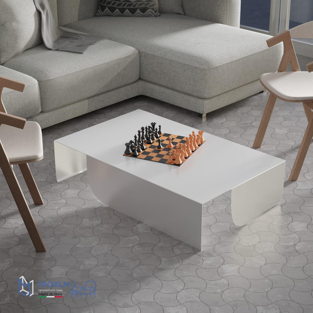 INOXLM Couchtisch Titan | Couchtisch | Couchtisch | Niedriger Design Tisch | Couchtisch Made in Ital