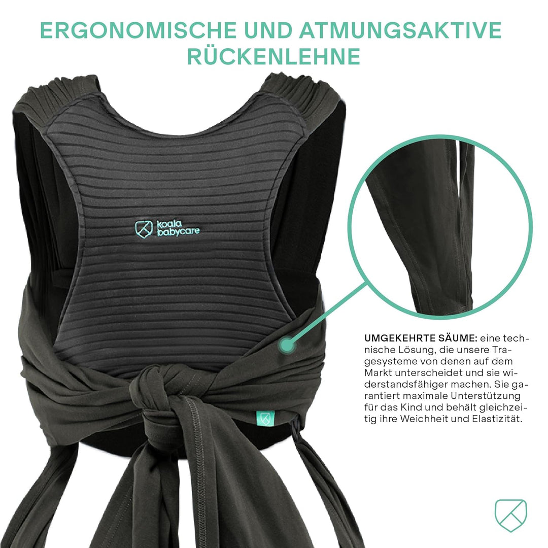 Koala Babycare Babytragetuch - Einfach anzuziehen - Elastisches Tragetuch bis zu 15 kg - Verstellbar