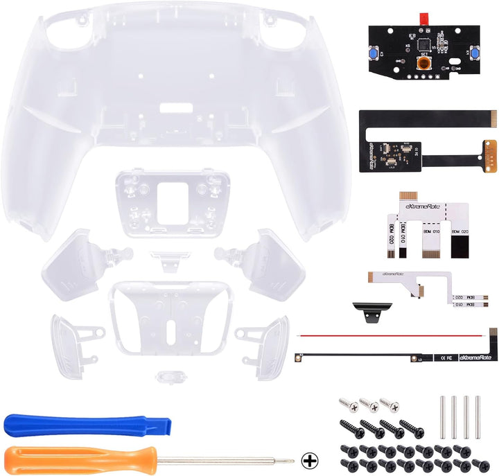 eXtremeRate Programmierbar RISE4 Remap Kit für ps5 Controller BDM-010/020,Remap Board&Rückplate Gehä