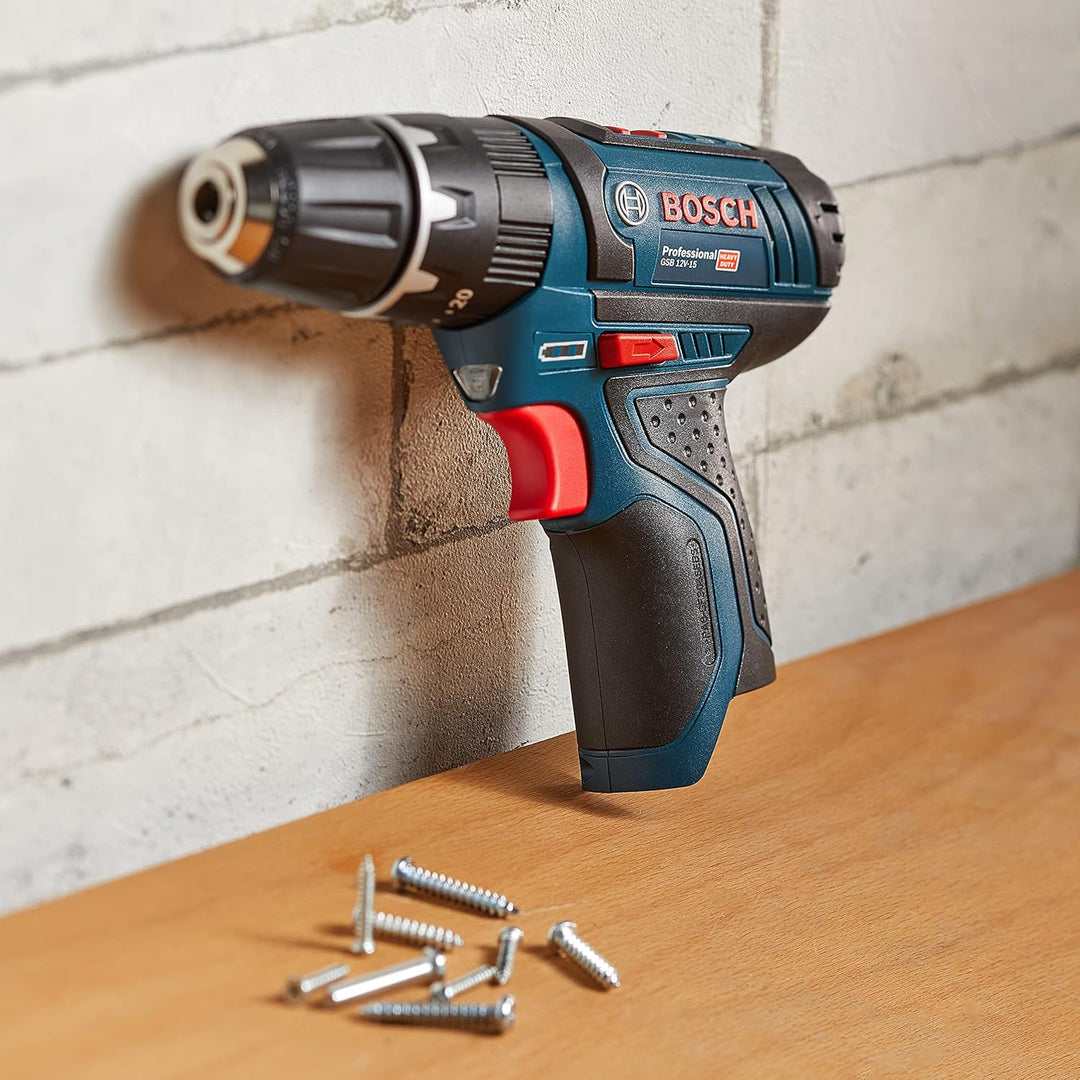 Bosch Professional 12V System Akku Schlagbohrschrauber GSB 12V-15 (ohne Akkus und Ladegerät, im Kart