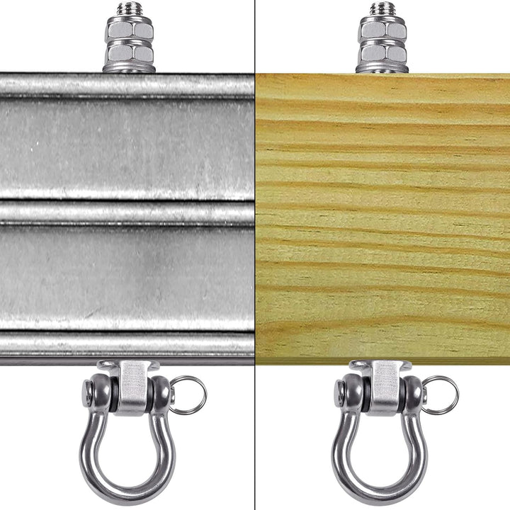 BeneLabel Schaukelhaken Holzbalken 210mm Edelstahl Hängematte Deckenanker/2 21cm-2er, 21cm-2er