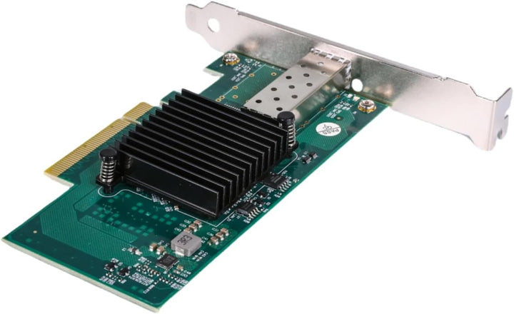 QSFPTEK 10G Ethernet Netzwerkkarte, 10Gb Single SFP+ Port Server mit Intel 82599EN Chip für Intel X5