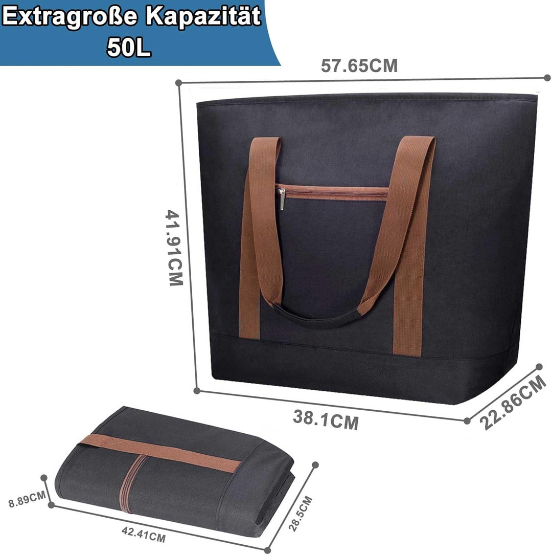 Faltbare Kühltasche Gross mit wasserdichter Isolierung 50l – Grosse Isoliertasche auslaufsicher Flex