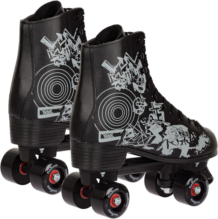 Rollschuhe/Discoroller in Grössen 30-44 - Rollerskates Disco Roller Skate Indoor Outdoor 34 Schwarz,