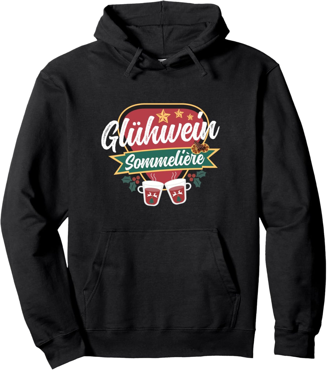 Weihnachtsmarkt Deko Glühwein Sommelière lustige Sprüche Pullover Hoodie