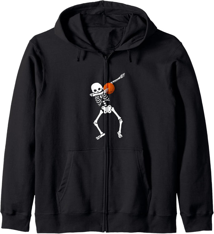 Dabbing Skelett Basketball Geschenk Basketballer Männer Kapuzenjacke