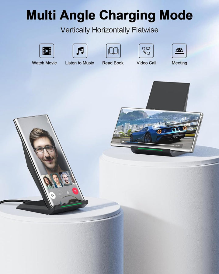 NANAMI Wireless Charger, 2-Pack 15W induktive ladestation für Samsung Galaxy S26 S25 S24 S23 S22 S21