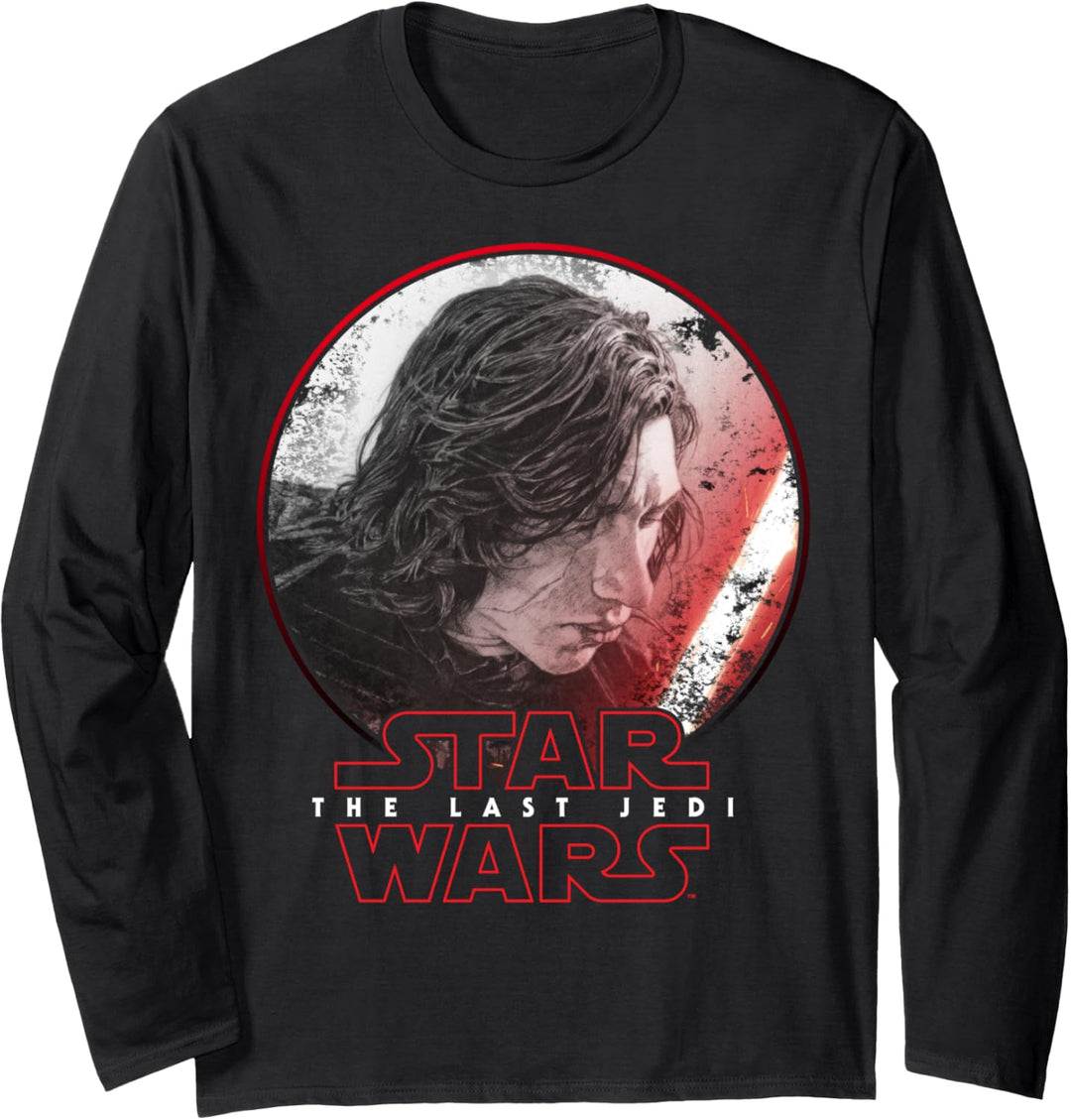 Star Wars The Last Jedi Kylo Ren Side Circle Portrait Langarmshirt