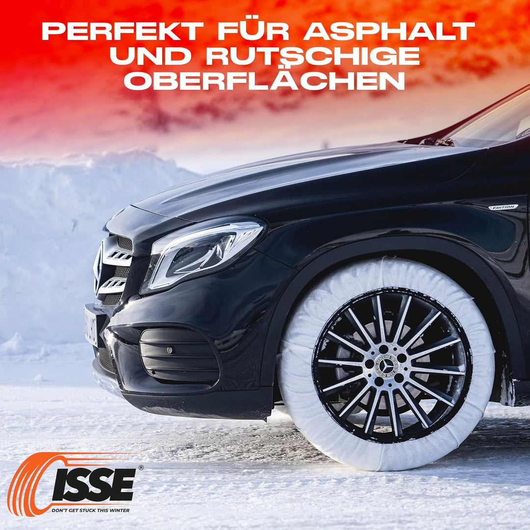 ISSE Super Grösse 66 2er-Set Textil-Schneeketten für Autos SUPER T66, SUPER T66