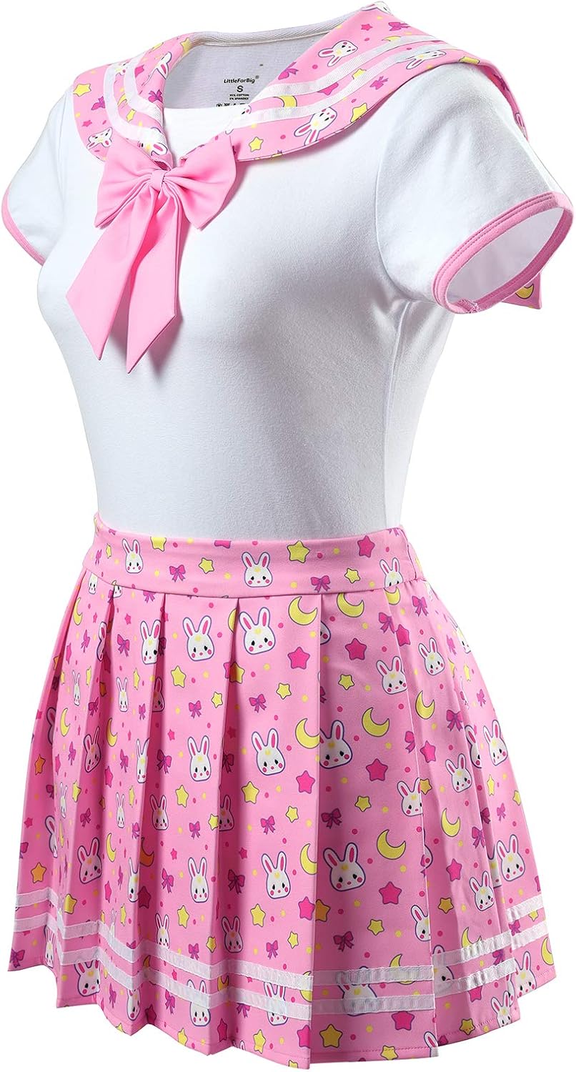 LittleForBig Baumwolle Strampler Onesie Pyjamas Bodysuit - Klassische Japanische Schulmädchen Kleid