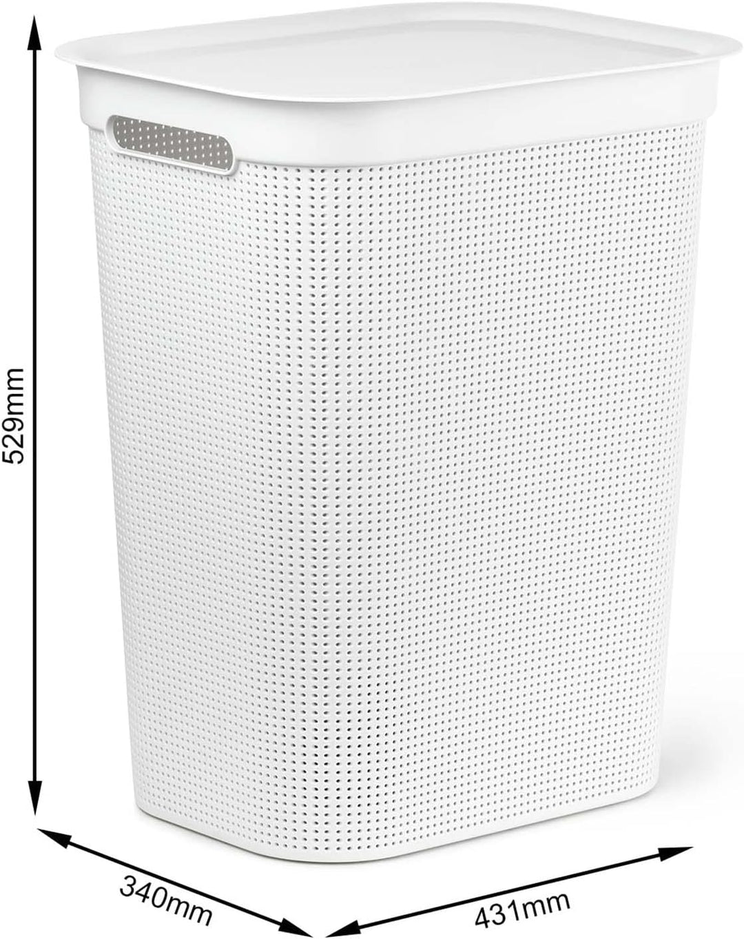 Rotho Brisen Wäscheset 2tlg. 50l, 41l, Kunststoff (PP) BPA-frei, weiss, 50l, 41l, Weiss