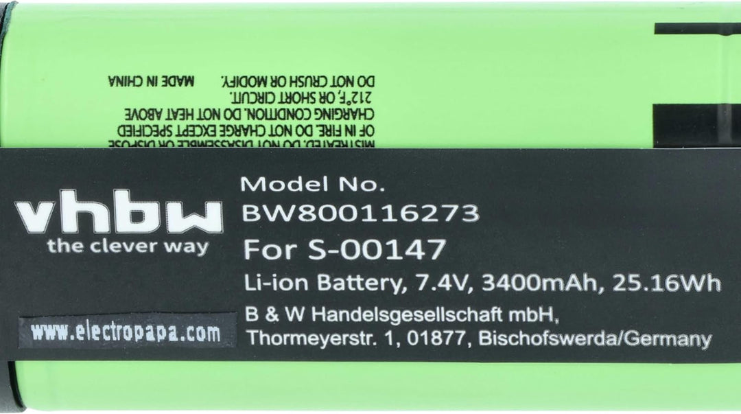 vhbw Akku Ersatz für Logitech 533-000116, 533-000138 für Lautsprecher Boxen Speaker (3400 mAh, 7,4 V