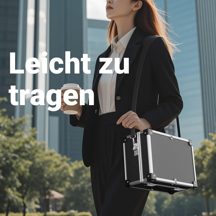 Wiltec PVC Universalkoffer 32x23x16 cm, PVC-Box abschliessbar für Aufbewahrung und Transport von Wer