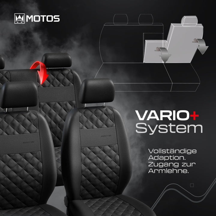 MOTOS Universal-Sitzbezüge Auto für Skoda Kodiaq Autositzbezüge mit aktivem Airbag-System, dreilagig