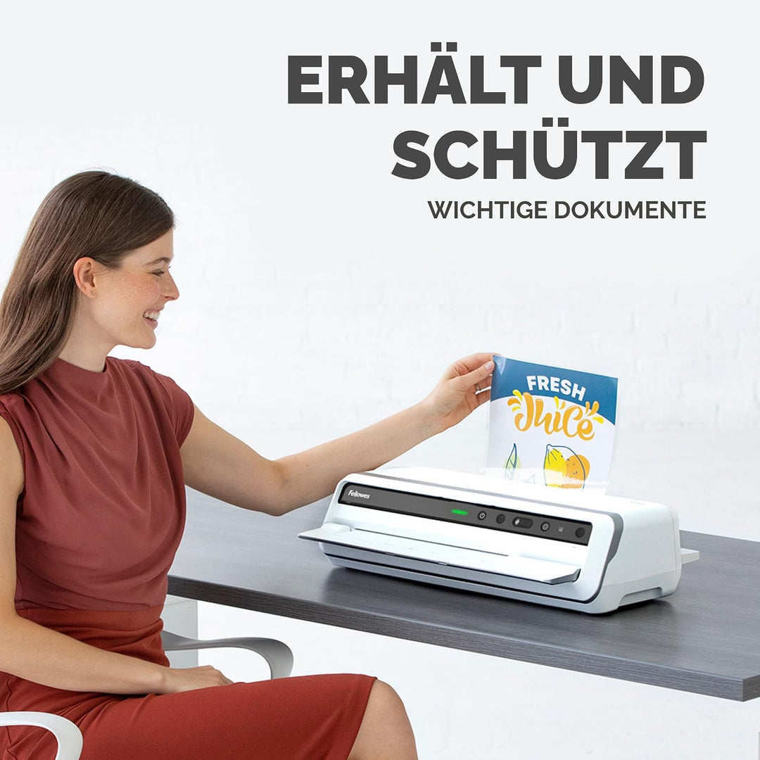 Fellowes matte Laminierfolien A4, entspiegelt, 125 Mikron (2 x 125mic), 100 Stück