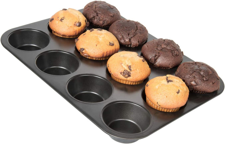 Wenco 545969 12er Muffinform, Spülmaschinengeeignet, Schwarz Version 2020, Version 2020