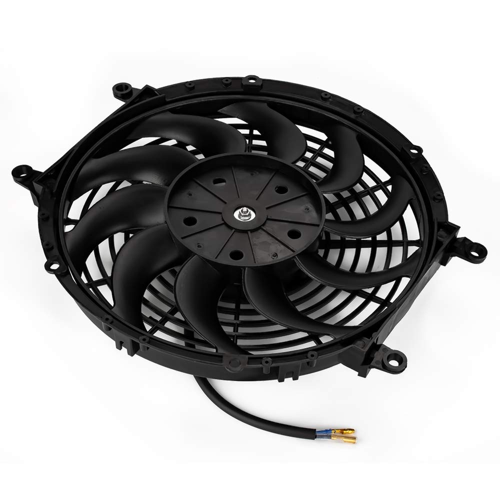 Jtron kühlerlüfter 12v auto 12 Zoll with10 Blades Motorkühler Lüfter 80W elektrischer Kühlerlüfter (