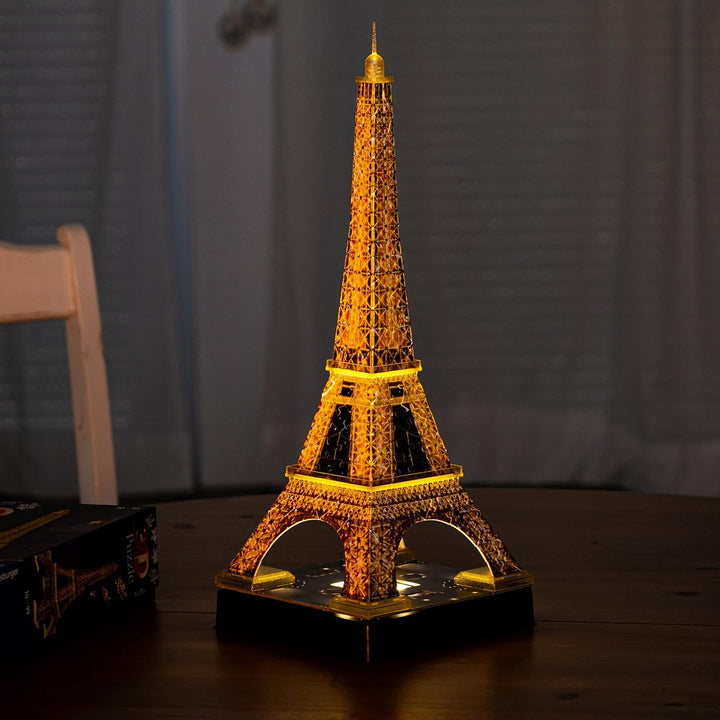 Ravensburger 3D Puzzle Eiffelturm in Paris bei Nacht 12579 - leuchtet im Dunkeln - 216 Teile - ab 10
