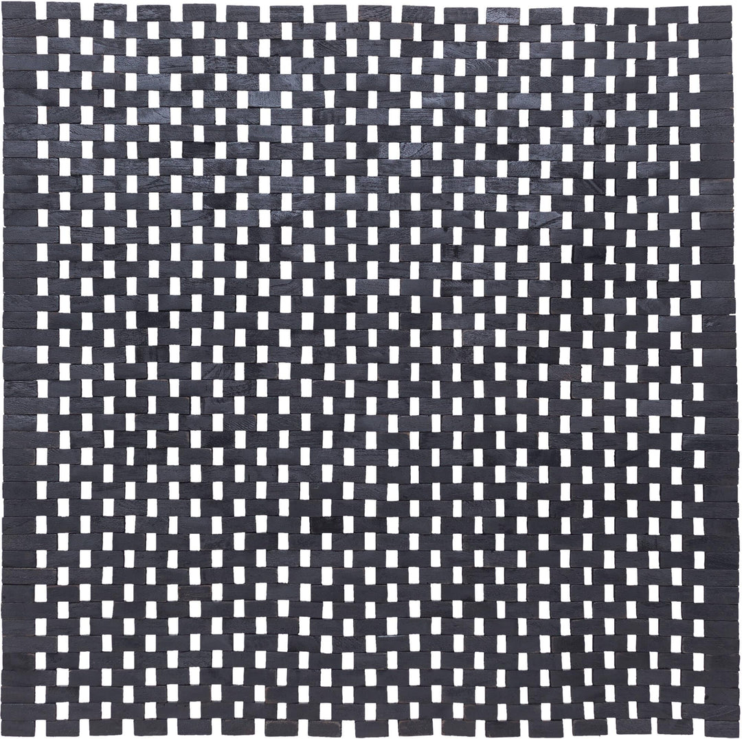 Sealskin Woodblock Badteppich 60x60 cm Teak Schwarz, 60x60 cm Teak Schwarz
