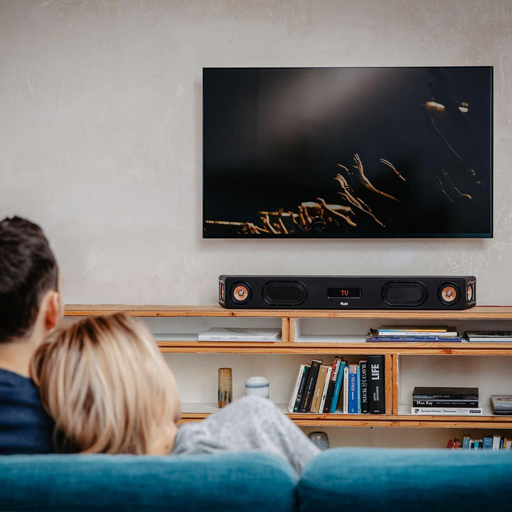 Teufel CINEBAR Ultima - Leistungsstarke Soundbar 380 Watt, Eingebauter XXL-Subwoofer, Dynamore Ultra