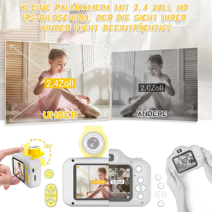 KinderKamera,ARNSSIEN Kinder Kamera,Selfie,Geschenk für3 4 5 6 7 8 9 10Jahre Mädchen und Junge,2.4in