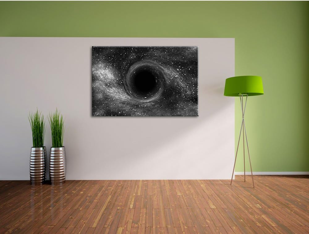 Pixxprint Loch im Weltall als Leinwandbild/Grösse: 100x70 cm/Wandbild/Kunstdruck/fertig bespannt, 10
