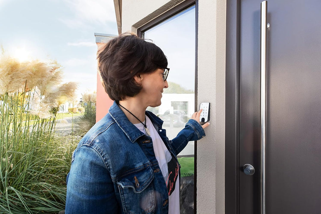 BURG-WÄCHTER Elektronisches Türschloss secuENTRY für Haustüren, Bedienung mit Zahlencode, App oder F