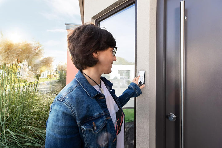 BURG-WÄCHTER Elektronisches Türschloss secuENTRY für Haustüren, Bedienung mit Zahlencode, App oder F