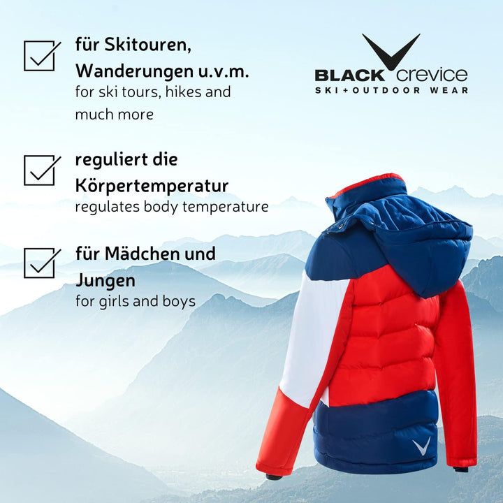 Black Crevice Kinder Skijacke I Kinder-Skijacke in verschiedenen Farben & Grössen I wind- & wasserdi