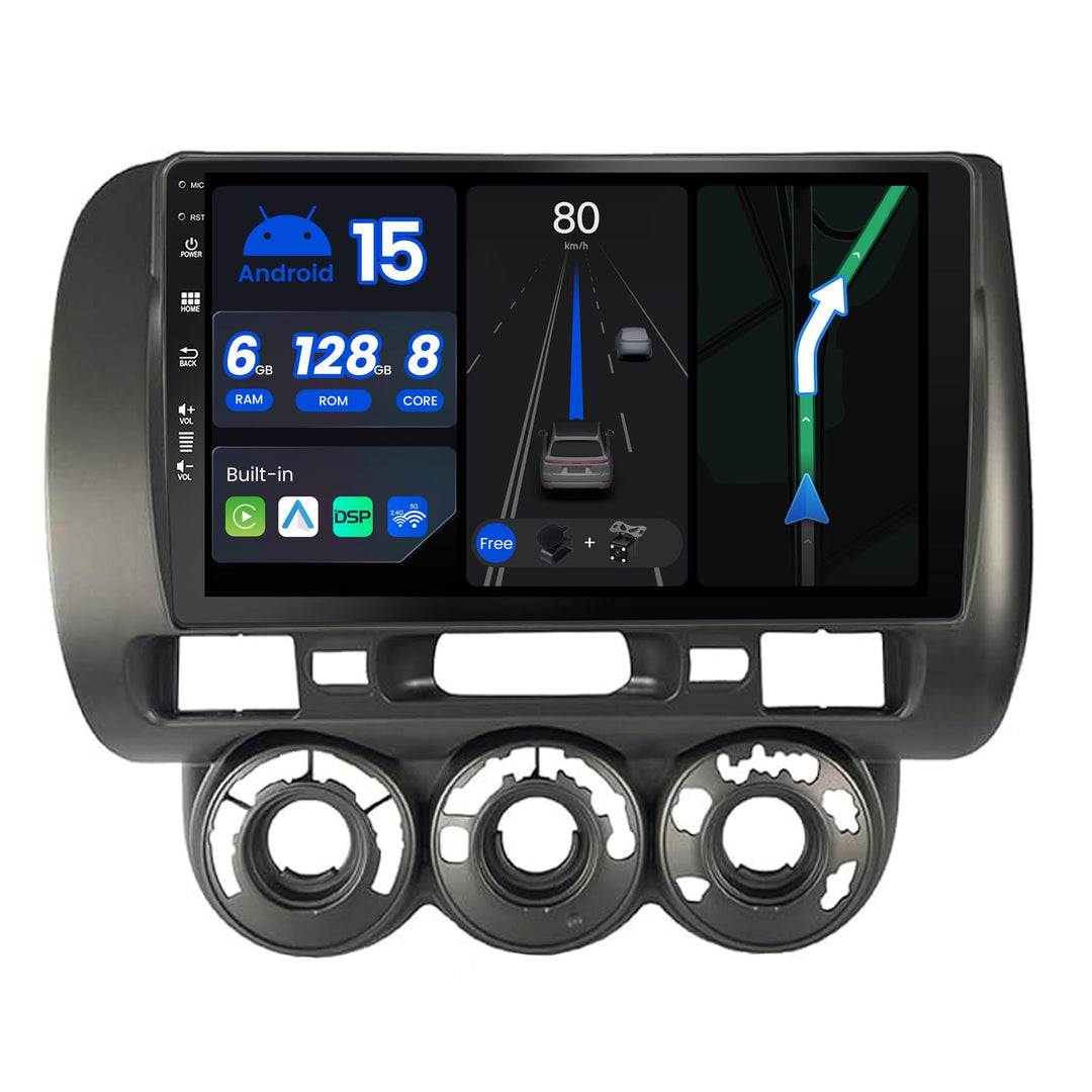 [6G+128G] Android 15 Autoradio Passt für Honda Fit (2004-2007) / Honda Jazz (2001-2006) - Eingebaut