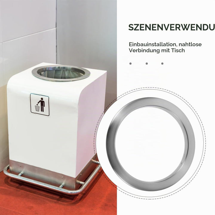 Eingelassener Edelstahl Müllschacht Ring Einfache Bedienung Langlebig Integrierbar Eingebauter Küche
