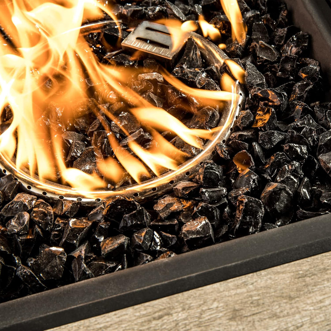 Teamson Home 4 kg Lavasteine für Gas-Feuerstelle, Feuerglas, sicher für Gas-Feuerstellen im Garten