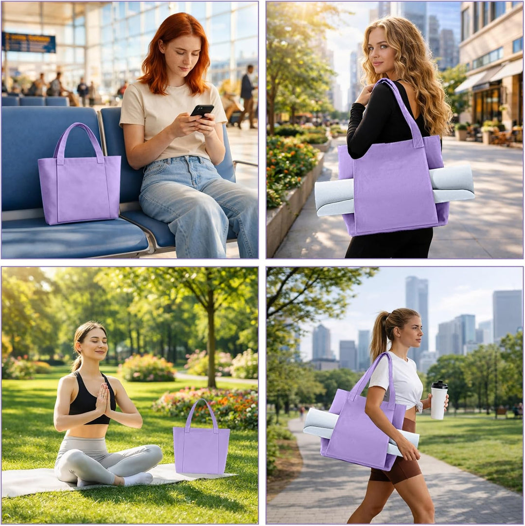 Yogatasche Damen Gross, wasserdichte Yoga Tasche mit Nassfach, Klettverschluss & Schnellzugriff für