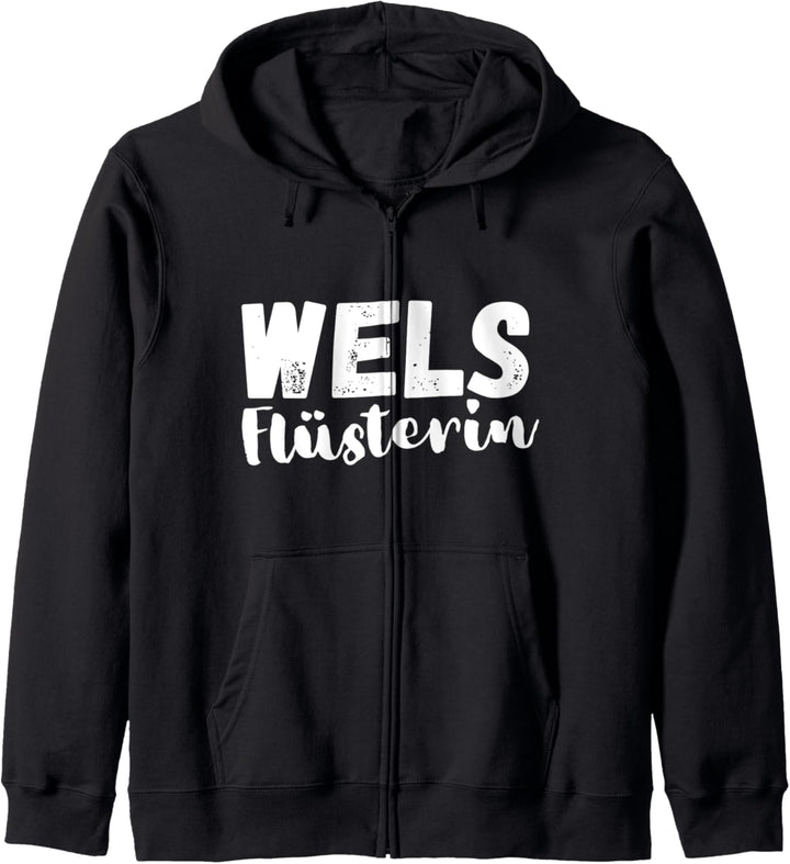 Wels Flüstererin Tiere Angeln Angler Spruch Kapuzenjacke
