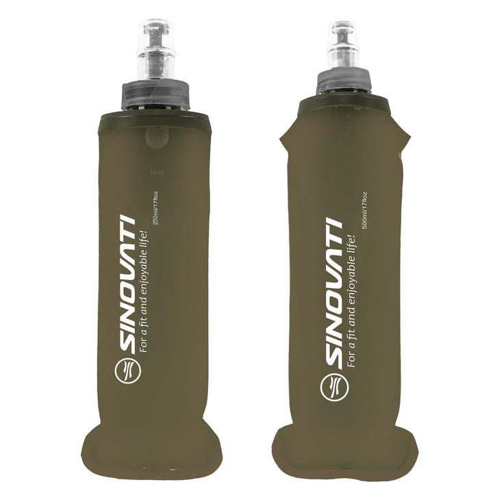 SINOVATI® TPU Faltbare Trinkflaschen, Soft Flask, Wasserflasche BPA-Frei Sportflasche für Trinkrucks